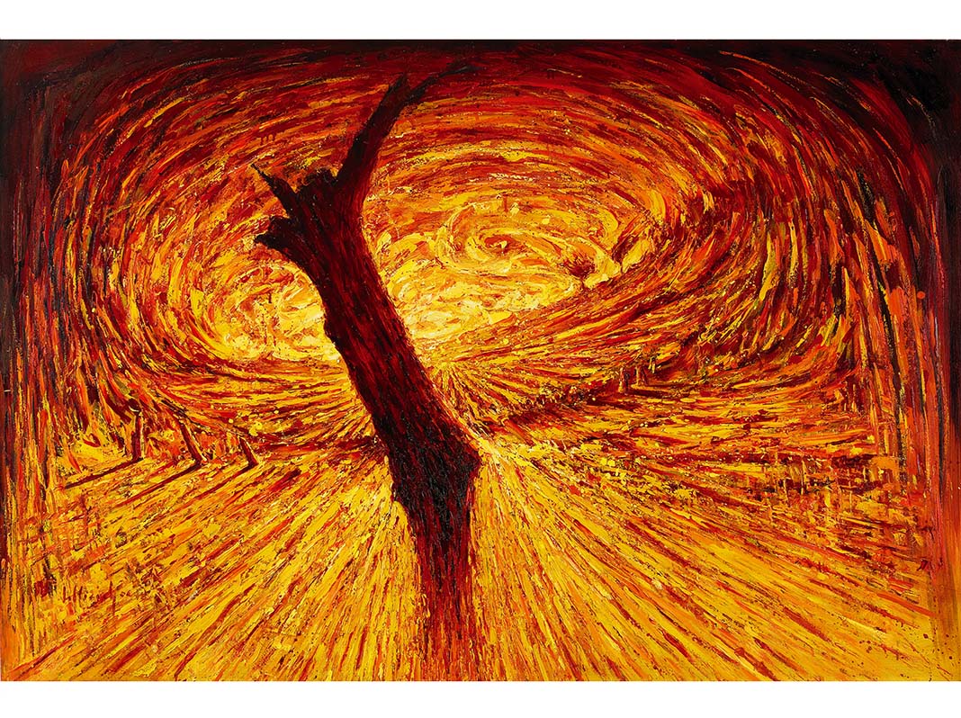 Paesaggi exhibition, Francesco Villicich, oil on cavas series