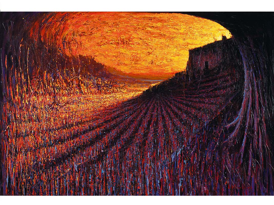 Paesaggi exhibition, Francesco Villicich, oil on cavas series