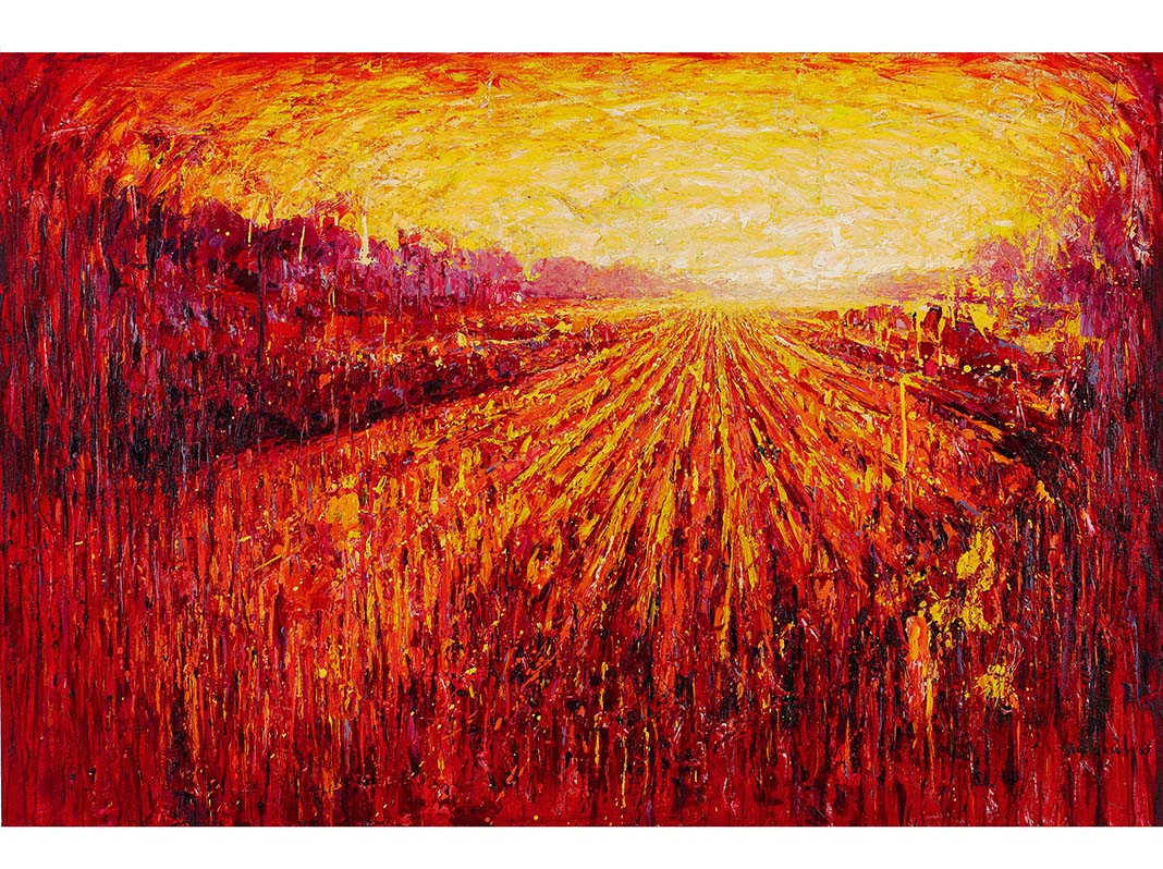 Paesaggi exhibition, Francesco Villicich, oil on cavas series