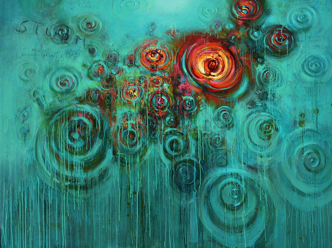 The Well exhibition, Francesco Villicich, oil on cavas series